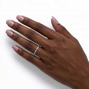 Bagues en diamant taille baguette pour femmes, or massif jaune, blanc ou rose 10k, 14k, 18k, pureté E, VVS, bijoux fins pour femmes - Product Image 6