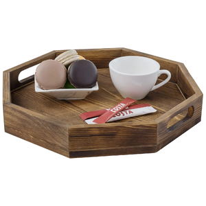 Plateau octogonal en bois de pin massif Fournitures d'hôtel de restaurant de qualité supérieure pour servir la décoration à un prix très attractif - Product Image 1