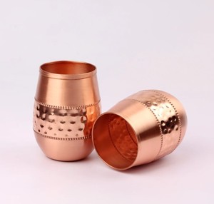 Vaso de Cobre Hecho a Mano, Martillado, para Beber, Taza de Cobre para el Hogar, Cocina, Mesa de Comedor - Artesanía India - Product Image 3