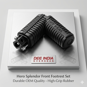 Heavy-Duty Front Footrest Rubber for Hero Splendor | Durable OEM Quality Footrest Set | DEE INDIA OVERSEAS High-<b>Grip</b> - Product Image 2