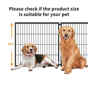 Gabbia per Animali Domestici di Grandi Dimensioni per Interni, Recinto per Cani di Taglia Media 162 cm, Box in Acciaio Nero con Tetto 87 cm x 80 cm x 80 cm - Product Image 3
