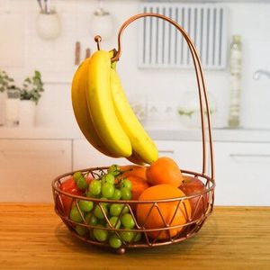 Corbeille à fruits décorative en métal pour un rangement et une présentation élégants sur le comptoir de cuisine ou la table à manger - Product Image 1