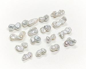 Perles Keshi naturelles de qualité AAA, pépites de perles d'eau douce blanches 15*7 mm, perle Keshi 100% PIERRE PRÉCIEUSE NATURELLE pour la création de bijoux - Product Image 2