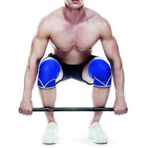 Genouillère de compression respirante en Spandex bleu, à enfiler, protection toutes saisons - Product Image 5