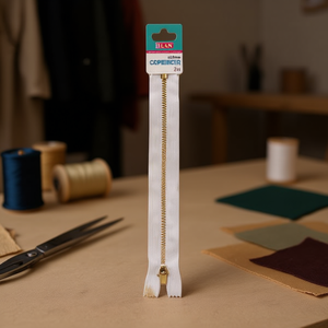 Cerniera Ilan 20 cm con denti in metallo bianco per abbigliamento e borse - Product Image 2