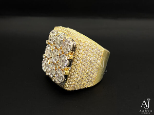 Bague Ice Out en Moissanite, taille ronde, sertie à griffes, plaquée rhodium, en argent 925, style Hip Hop, pour homme, idéale pour fiançailles et mariage - Product Image 4