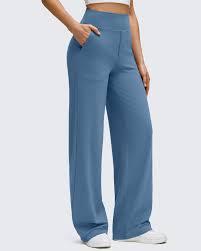 Women's Knitted Solid Color Full Length Loose Fit <b>Pants</b> With Large Pockets Elastic Waistband Breathable Casual Wear All Seasons - Product Image 4