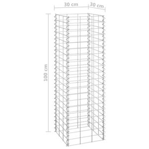 เตียงยก4ชิ้น11.8 "x 11.8" x 19.7 "/39.4"/59.1 "/78.7" เหล็กภูมิทัศน์และดาดฟ้า - Product Image 6