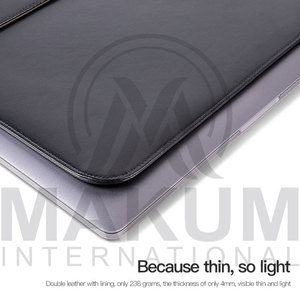 Genuine Leather Brown <b>Laptop</b> <b>Sleeve</b> Case with Magnetic Closure for MacBook and Other <b>Laptop</b> - Product Image 6