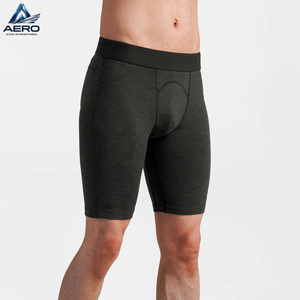 Customized Made Durable Lightweight High-Waist Stretch Cycling Black Solid Color Comfortable Knit Fabric <b>Men</b> <b>Compression</b> <b>Shorts</b> - Product Image 4