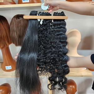 Premium Raw Single Donor Vietnamese Weft Hair Extensions Machine Double Weft 8-40 Inches Length 1B Color - Product Image 2