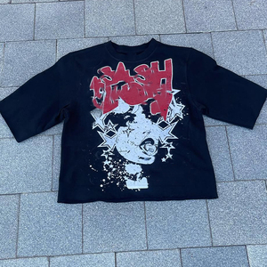 T-shirt Homme Personnalisé en Molleton Épais à Épaules Tombantes, Coupe Oversize, Ourlet Brut, Séchage Rapide, Respirant, Coupe Boxy - Product Image 3