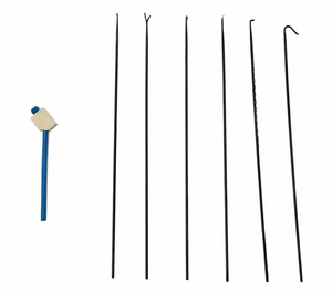 Juego de 7 agujas de gancho para cuchilla laríngea con mango, laringotomo, herramientas médicas neuroquirúrgicas de alta calidad, aprobadas por la CE - Product Image 1