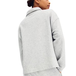 Sudadera con Cuello de Moda para Mujer, Suéter Casual de Forro Polar, Top Cálido de Manga Larga, Ropa Urbana con Bordado Personalizado - Product Image 3