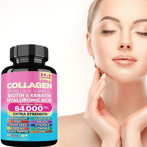 Cápsulas de Colágeno de Marca Privada, <span class=keywords><strong>Suplemento</strong></span> Nutricional 14 en 1 <span class=keywords><strong>para</strong></span> Piel, <span class=keywords><strong>Articulaciones</strong></span>, Cabello <span class=keywords><strong>y</strong></span> Uñas con Semilla de Uva - Product Image 1