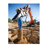 Tarière hydraulique pour mini-excavatrice, adaptée aux modèles KA2500 de 1,5 à 3 tonnes, diamètre de la tarière 100-500 mm