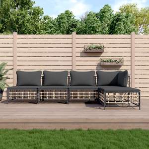 Ensemble de salon de jardin anthracite - Product Image 1