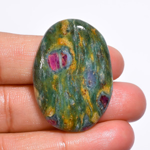 Natural Semiprecious <b>Ruby</b> Fuchsite Cabochon Loose Gemstones Top Designer Wholesale Lot Mix Shape Size Unique Stones for Artists - Product Image 1