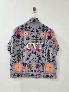 Handmade Velvet Suzani Outerwear Hand Embroidered Women's Luxury <b>Coat</b> <b>Coat</b> Eco-Friendly Winter Boho for Party Wear - Product Image 4
