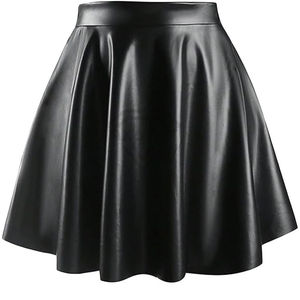 Jupe crayon mini marron en cuir premium pour femme, style vintage, satinée, respirante, écologique, anti-plis, taille haute, coupe ajustée, idéale pour le bureau - Product Image 5