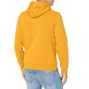 Sweat-shirt à capuche pour homme 2026, couleur unie, 100 % polyester polaire, pull décontracté jaune, coupe classique, pour l'automne, ODM 350 grammes - Product Image 3