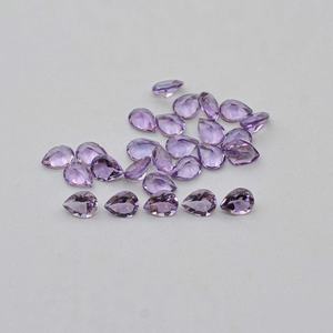 3x4mm-10x14mm Natural Rosa amatista facetada pera corte piedra preciosa Rosa De Francia amatista febrero piedra natal joyería más vendida - Product Image 4