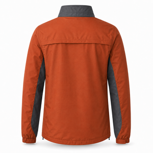 Orange Hooded Windbreaker <b>Jacket</b> Eco-Friendly Anti-UV Waterproof Quick Dry <b>Packable</b> Unisex Streetwear Outdoor Full-Zip Custom - Product Image 2