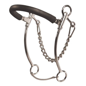 บิตม้าแบบแฮคคาโมร์ สเตนเลสสตีล ลวดบิดเกลียว สำหรับม้าตะวันตก ยี่ห้อ Veterinary Hilason รุ่น Combination Hackamore  แบบปากเรียบ - Product Image 1