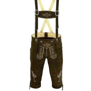 Lederhosen classiques bavaroises marron foncé pour hommes, tailles européennes 46 à 62 - Product Image 1