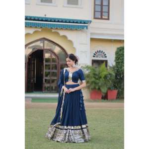Diseñador Azul Marino Mujer Lehenga Choli Set - Product Image 4