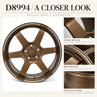 Jantes forgées personnalisées 6 branches JDM Bronze Mat 18 19 20 pouces 5x112 5x120 en alliage 6061-T6, légères et neuves pour voitures de tourisme haute performance