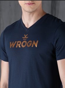 Chemise décontractée pour homme en coton 100% écologique, bleu marine, à double boutonnage, sans col, tricotée, à manches courtes, imprimée par transfert thermique - Product Image 4