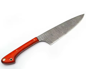 High Quality Custom Handmade Durable Damascus Steel Chef <b>Knife</b> Dishwasher <b>Safe</b> Ambidextrous Modern Brushed Finish Prestige - Product Image 3