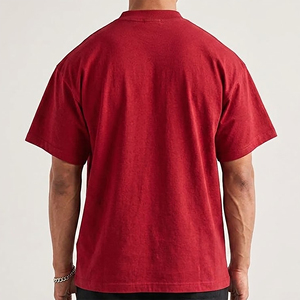 Camisetas de algodón ligero con hombros caídos para hombre, estilo relajado, diseñadas para atuendos casuales modernos. - Product Image 5