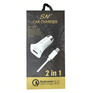 ที่ชาร์จในรถยนต์ SN 12-32V Qualcomm Quick Charge 3.0 2 in 1 สำหรับอุปกรณ์มือถือ - Product Image 3