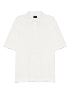 Polo en coton Oxford jaune à manches courtes pour homme, coupe classique, style décontracté avec logo frontal et boutons - Product Image 4