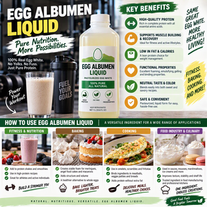 Albumine d'œuf liquide pasteurisée pour des besoins en protéines et acides aminés de qualité supérieure - Product Image 3