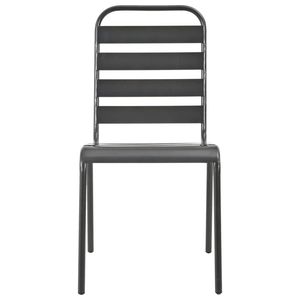 Ensemble de salle à manger de patio en acier gris foncé, 7 pièces, mobilier d'extérieur durable - Product Image 6