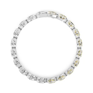 สร้อยข้อมือเพชรแล็บทรงรี 20.66 กะรัต ประดับแบบ Bezel Set สีเหลืองทอง ดีไซน์หรูหรา - Product Image 4