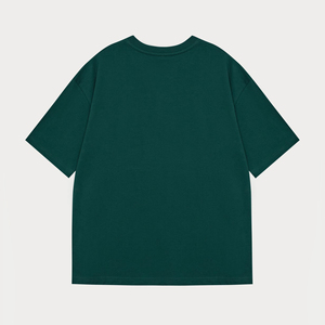 T-shirt en coton uni surdimensionné pour homme, col rond, manches courtes, couleur unie, coupe décontractée à épaules tombantes, vente en gros - Product Image 2