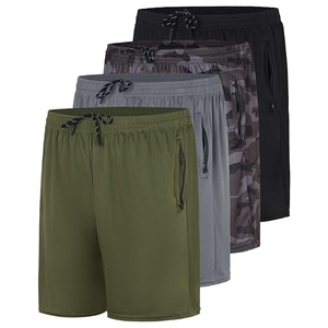 Shorts décontractés en coton uni pour hommes, taille élastique, confortables, pour l'été, shorts de détente, logo personnalisé, OEM, vente en gros, en vrac - Product Image 3