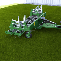 Scarificateur de gazon monté sur tracteur de 1,7 à 4,6 m avec 4 rangées de dents à ressort pour terrains de sport - Prix de dépôt