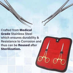 Juego de 2 Instrumentos Quirúrgicos de Urología de Acero Inoxidable con Certificación MOL, Pinza de Fijación para Vasectomía y Meatotomía sin Suturas - Product Image 3