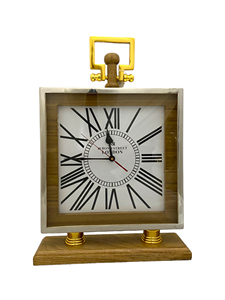 Luxury Modern Brass Art Deco Quartz Analog Table Clock Stylish Silent Waterproof Office <b>Desk</b> Decorative - Product Image 2