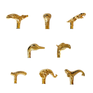 Canne de marche en bois avec poignée en forme d'aigle doré - Product Image 6