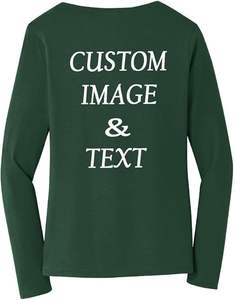 Camiseta Personalizada Ecológica, Transpirable, de Manga Larga, Cuello Redondo, Unisex, Estilo Urbano, Acabado Lavado Ácido, 100% - Product Image 1