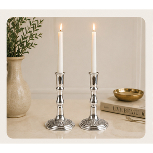 Wholesale Elegant <b>Silver</b> Taper Candle Holder Set Polished Metal <b>Candlestick</b> Stand for Wedding Centerpieces Home Decor - Product Image 4