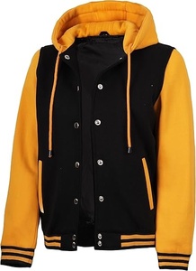 Chaqueta Varsity Corta Premium para Mujer, Mezcla de Lana, Mangas en Contraste, Estilo Universitario, OEM - Product Image 6