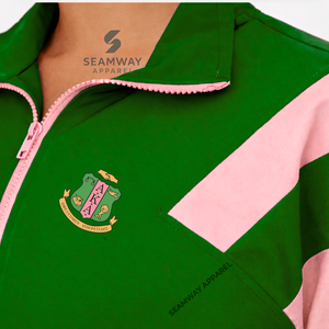 Chaqueta Cortavientos Informal de la Hermandad Alpha Kapa Alpha, Chaqueta Cortavientos Impermeable para Exteriores, Chaqueta Anorak Bordada para Mujer - Product Image 3