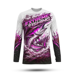 Camisa de Senderismo Personalizada para Hombre, Manga Larga, Estampada, Antiarrugas, de Secado Rápido, Ventilada, 100% Poliéster, Protección UV UPF 50+ para Exteriores - Product Image 2